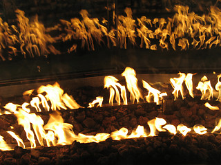 Image showing indoor orange fire flames