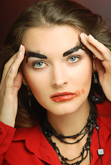 Image showing A failed make-up