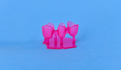 Image showing plastic mold for different types of dental tooth crowns