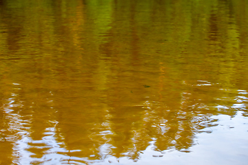 Image showing Reflections in shallow river as background.