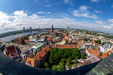 Image showing View of Riga city from above.