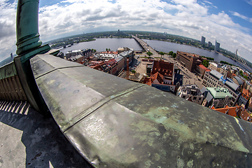 Image showing View of Riga city from above.