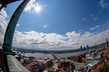 Image showing View of Riga city from above.