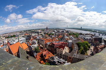 Image showing View of Riga city from above.