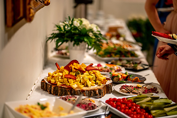 Image showing Snacks on the wedding table