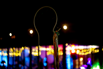 Image showing Decoration for wedding celebration at night