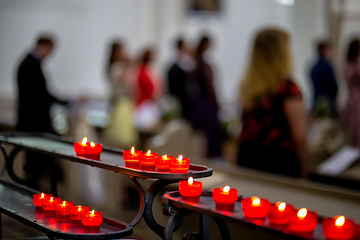 Image showing Wedding marriage ceremony in church 