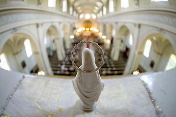 Image showing Statue of Virgin Mary in church
