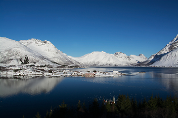 Image showing Sildpollnes Church, Lofoten, Norway