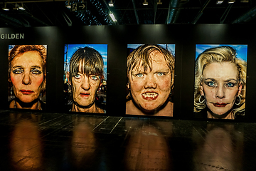 Image showing Bruce Gilden portraits exhibition in the Photokina