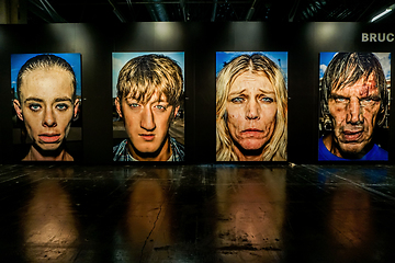 Image showing Bruce Gilden portraits exhibition in the Photokina