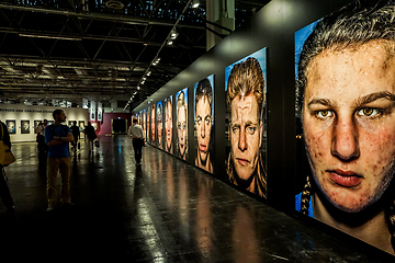 Image showing Bruce Gilden portraits exhibition in the Photokina