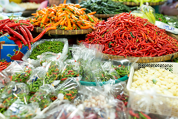 Image showing Condiment selling in wet market 