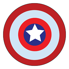 Image showing A symbolic shield design carried by the superhero character call