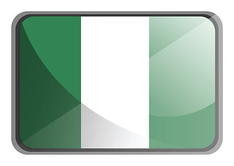 Image showing Vector illustration of Nigeria flag on white background.