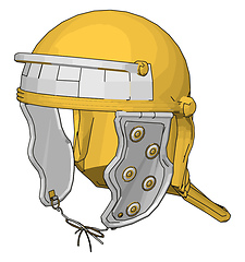 Image showing Yellow firefighter helmet vector illustration on white backgroun