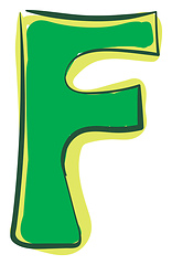 Image showing Letter F alphabet vector or color illustration