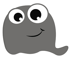 Image showing Grey scarry ghost vector illustration on white background 