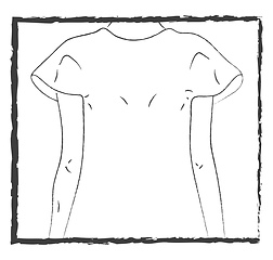 Image showing A sketch of tshirt vector or color illustration