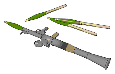 Image showing 3D vector illustration on white background  of a military should
