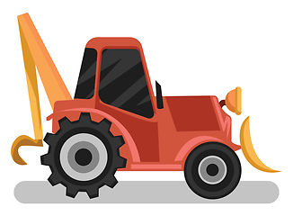 Image showing Orange loader vector illustration on white background.