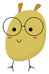 Image showing Cartoon funny monster with glasses vector or color illustration