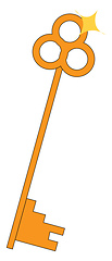 Image showing A sparkling house key vector or color illustration