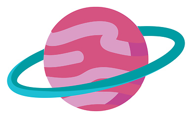 Image showing Planet with a ring vector or color illustration
