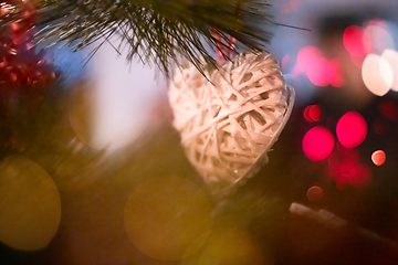 Image showing new year and christmas office party close up