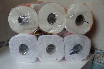 Image showing pack of toilet rolls