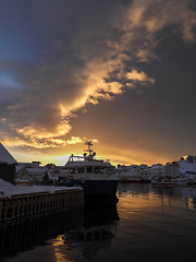 Image showing Honningsvag in Winter, Mageroya, Norway