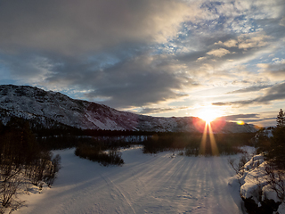 Image showing Landscape in Troms og Finnmark, Tromso, Norway