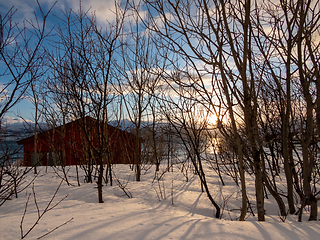 Image showing Landscape in Winter, Kvaloya, Norway