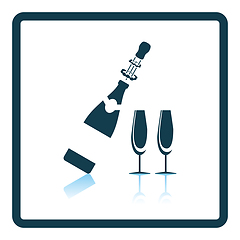 Image showing Party champagne and glass icon