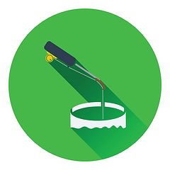 Image showing Icon of Fishing winter tackle 