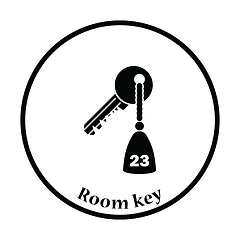 Image showing Hotel room key icon