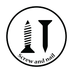 Image showing Icon of screw and nail