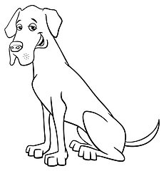 Image showing grea dane dog cartoon