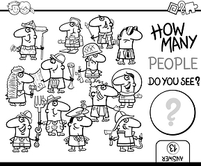 Image showing counting people coloring book