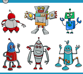 Image showing robot cartoon characters set