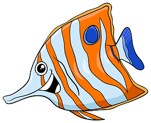 Image showing exotic fish cartoon character