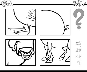 Image showing guess animal coloring page