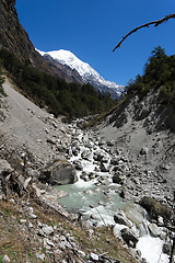 Image showing Mountain river in Nepal Himalaya