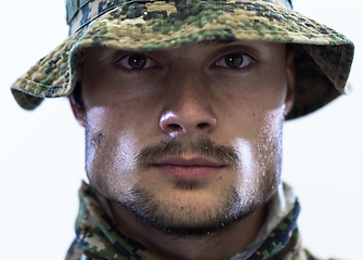 Image showing soldier potrait closeup