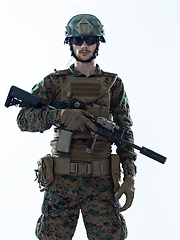 Image showing soldier potrait closeup