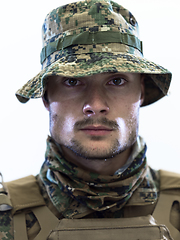 Image showing soldier potrait closeup