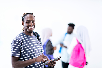 Image showing young  african student