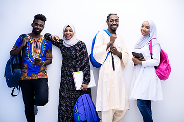 Image showing portrait of african students group