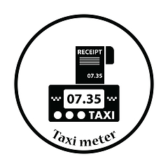 Image showing Taxi meter with receipt icon