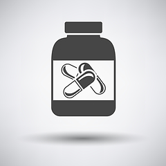 Image showing Fitness pills in container icon 